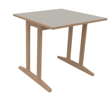 Table Soline piètement à dégagement latéral - 80x80 cm